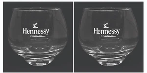 HENNESSY COÑAC 2 vasos redondos 240 ml BNWOB MAN CAVE FRANCE - Imagen 1 de 2