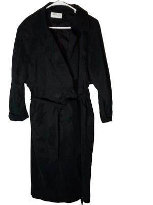 Women's Forecaster Of Boston Black Trench Coat Size 8 - Image 1 of 4