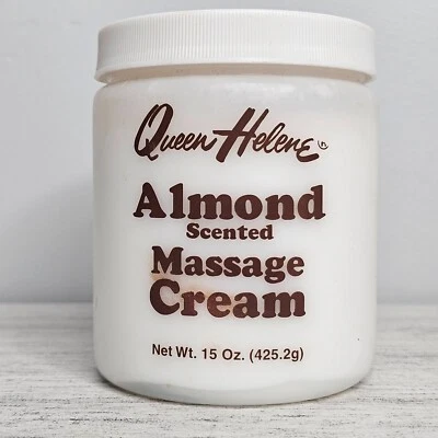 Crema de masaje perfumada con almendras Queen Helene fórmula original 15 OZ NUEVA Foto 1 de 2