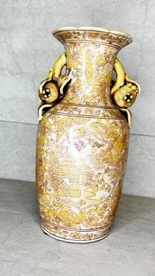 Jarrón de mesa lanza vintage pintado a mano para sala de exposición Foto 1 de 4