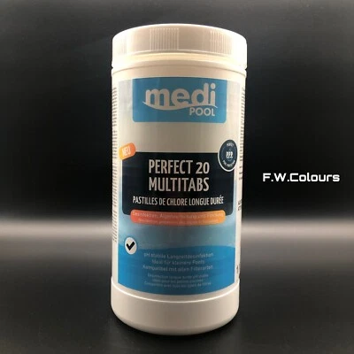 mediPOOL Perfect 20 Multitabs 1kg - 5in1 Poolpflege: Chlor, Algenstopp, Flockung - Bild 1 von 3