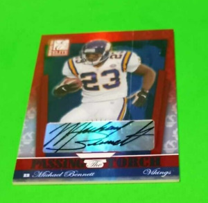 2002 Donruss Elite Passing the Torch Michael Bennett Auto /100 ( PLEASE SEE PIC)