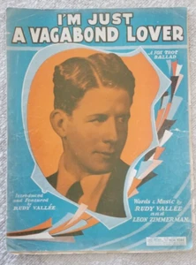 I'm Just A vagabond Lover,Rudy Vallee- Sheet Music-Leo Feist Music1929 - Picture 1 of 5
