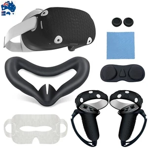 Silicone Accessories for Oculus Quest 2 VR Face/Controller Grip/Shell/Lens Cover - Picture 1 of 20