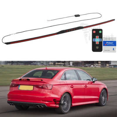 For Audi A3 A4 A5 A6 A7 Car Rear Trunk Spoiler Wing w/ LED Tail Light Strip Red Foto 1 de 4