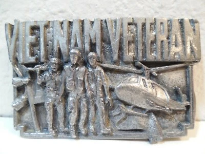 1983 年佛手柑黄铜作品越南退伍军人皮带扣 ~ 美国制造 — 第 1/4 张图片