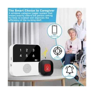 WiFi Smart Life Wireless Caregiver Pager Life Alert System, 4 Pulsanti di Chiamata SOS... - Foto 1 di 6