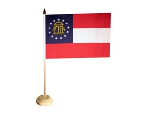 Tischflagge USA Georgia amerikanische Tischfahne 15x22cm - Bild 1 von 1