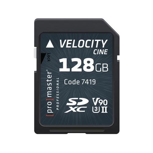 Promaster SDXC 128GB Velocity CINE Memory Card 4K 2000X UHS-II U3 V90 #7419 - Image 1 of 1