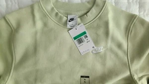 NWT Nike Sportswear Club Fleece Big Kids' Crewneck Sweatshirt XL Olive Aura - Picture 1 of 10