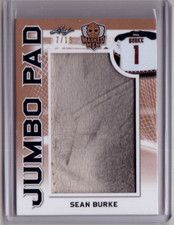 SEAN BURKE 17/18 Leaf Masked Men JUMBO LEATHER PAD PATCH #7/15 with ACTION MARKS