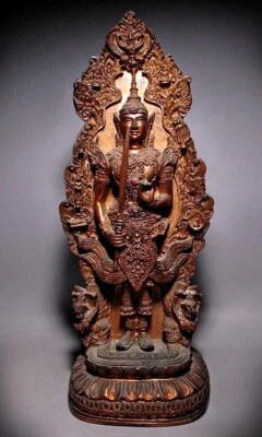 Estatua Phra Siam Devadhiraj Buda Cobre Figura Amuleto Foto 1 de 4