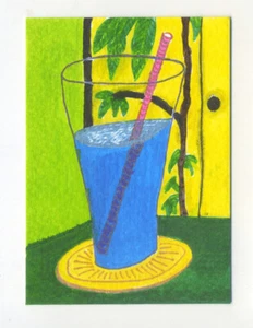 Original signed ACEO by Lucy Smith. 'Blue Drink' - still life - Picture 1 of 1