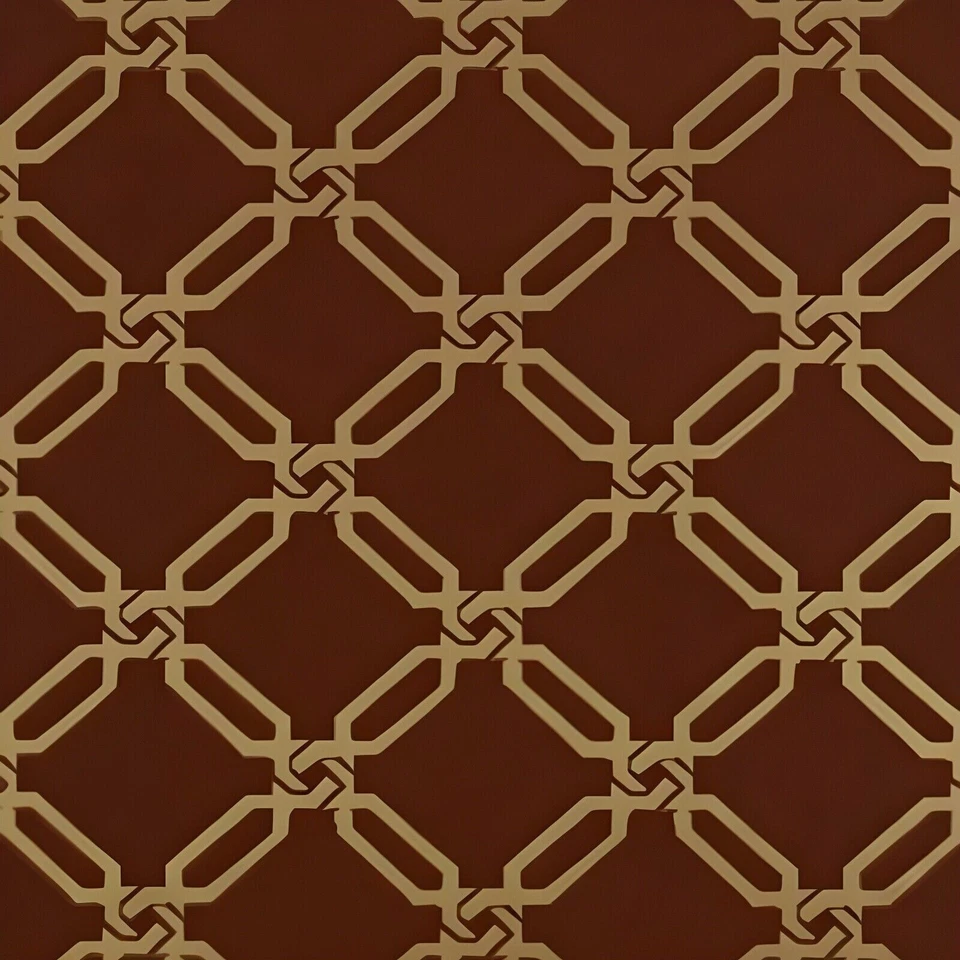 Eslabones de enrejado Thibaut marrón y dorado T-6069 rollos dobles Foto 1 de 1