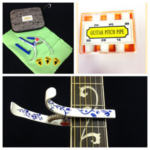 Quick Change DC-06 Alloy Acoustic/Classical Guitar Capo+Guitar Pitch Pipe+ Picks