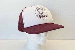 Vintage Austin Peay Governors Govs Trucker Hat Snapback Mesh Maroon White FAST - Picture 1 of 7