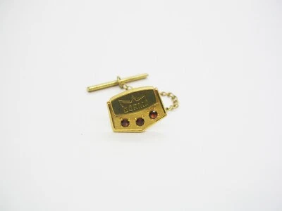 Vintage Service Award Tie Tack Dorma Co gold filled Rubies Employee Recognition - Image 1 of 2
