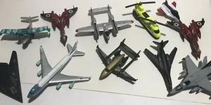 Lot of 11- Fighter Jets Airplanes & Helicopter - Disney, Maisto, Matchbox, etc - Picture 1 of 7