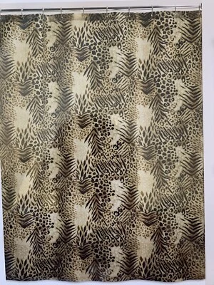 Creative Bath Shower Curtain, 72” X 72”, Safari Brown, New - Image 1 of 2