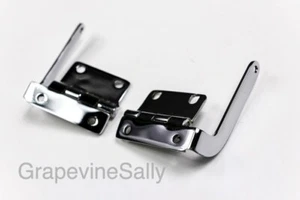 Estufa O'Keefe & Merritt de colección NUEVA CROMADA cubierta de desagüe estante bisagra juego L&R - Imagen 1 de 6