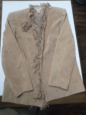 Selene Sport VINTAGE Women's Tan WESTERN Suede Jacket SIZE 12 - Image 1 of 4