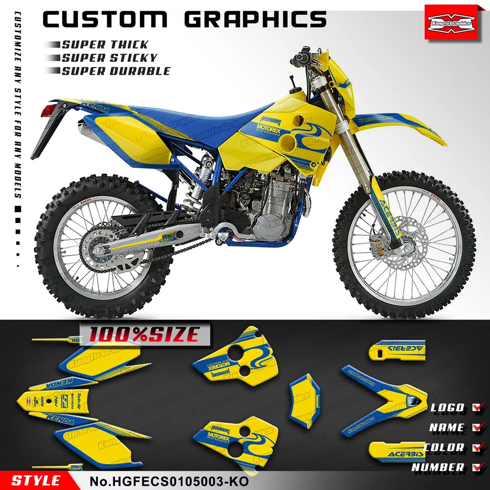 Graphics Motorcycle Stickers for Husaberg FE FS FC 400 450 501 550 650 2001-2005 - Image 1 of 4