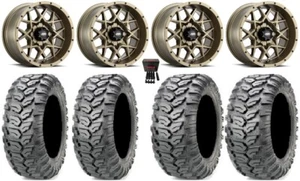 ITP Hurricane 14" Wheels Bronze 26" Ceros Tires Honda Rincon Rancher - Picture 1 of 4