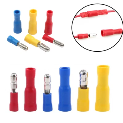 100Pcs Assortment Bullet Female Male Wire 10-22WAG Connector Crimp Terminal Kit - Image 1 of 4