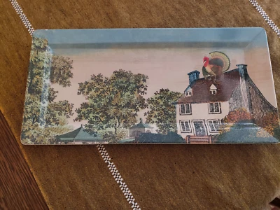 John Derian Tray Melamine 7x14 Turkey on House Tray - Image 1 of 2
