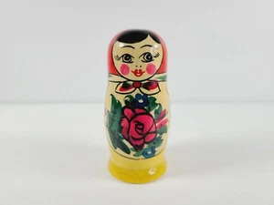 Russische verschachtelte Martjoschka Puppen Holz ~ hand 5 bemalte Matpewka Vintage - Bild 1 von 11