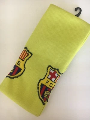Men’s Yellow Sport  Soccer Football  Socks F.C.B. Over The Knee One Size New - Image 1 of 4