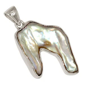 Treated Biwa Pearl 925 Sterling Silver Pendant Jewelry ALLP-27071 - Picture 1 of 1