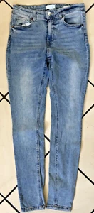 H&M Ladies Jeans UK 10 Light Blue Skinny Denim Cotton Stretch Straight Leg VGC - Picture 1 of 5