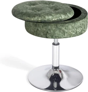 360°Swivel Storage Vanity Stool Chair 19.2" to 24.8" Height Adjustable Makeup St - Picture 1 of 8