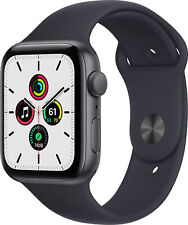 Apple Watch SE (1st Generation) 44mm Space Gray Aluminum Case with Midnight Sport Band (GPS) (MKQ63LL/A)