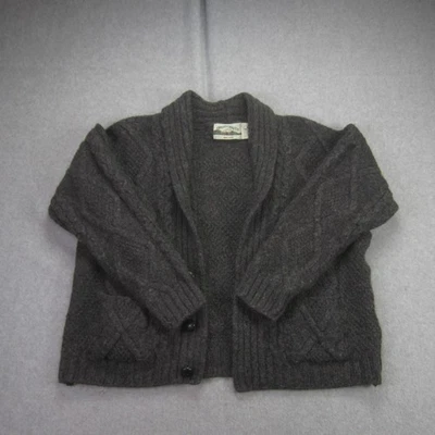 Cárdigan Aran Crafts para mujer grande 100 % lana merino cuello chal hecho en Irlanda Foto 1 de 4