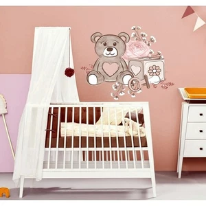 Nursery Room Decor, Cute Teddy Bear Decal, Sticker - Picture 1 of 5
