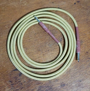 Fender Custom Shop FG10T Instrumentenkabel. Hellbraun Tweed 10 Fuß 3 mm gerade Stecker. - Bild 1 von 1