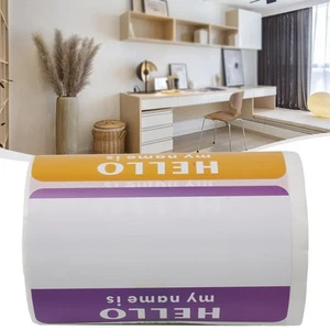 Hello My Name Is Stickers Roll of 300 Name Tags for Events and Conferences - Picture 1 of 24