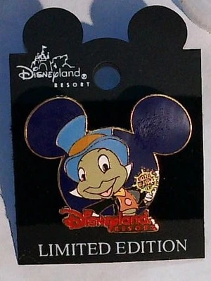 Disneyland Disneyana Limited Edition Pin 1.25in Pinocchio Jiminy Cricket Enamel - Image 1 of 2