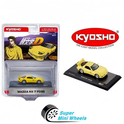 Kyosho 1:64 Initial D Mazda RX-7 FD3S - Amarillo Foto 1 de 2