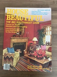 HOUSE BEAUTIFUL Magazine Sept 1980 Southwest Home Decor Vintage Ads - Picture 1 of 18