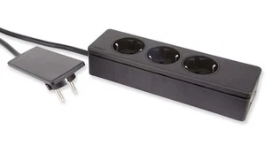 EVOline Plug mit 3-fach Steckdosenleiste, schwarz - Bild 1 von 3