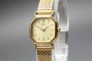 Orologio Donna 1986 [N MINT] Vintage Seiko 2C21-5170 Quarzo Bracciale Oro GIAPPONE - Foto 1 di 10