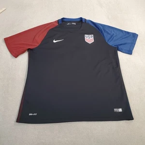USA Soccer Jersey Mens Extra Large Black Red Blue Shirt USMNT Team Nike Dri Fit - Picture 1 of 14