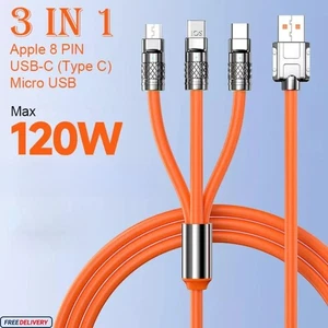 Cable de carga rápida tipo C de alta resistencia para cargador rápido Samsung para iPhone - Imagen 1 de 19