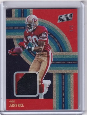 2021 Panini The National JERRY RICE #LEG7 Player-Worn Memorabilia Red /5 SP HOF! - Image 1 of 3