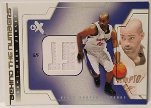 2003-04 E-X Behind The Numbers Game Used Jersey Vince Carter #VC-BTNGU NM-MINT - Picture 1 of 5