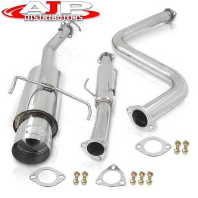 GODSNOW 60mm Cat Back Exhaust + 4.5" Muffler Tip For 1997-2001 Honda Prelude H22 Foto 1 de 4