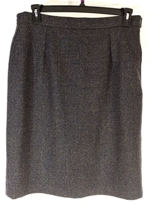 Avoca Collection Size 16 XL gray with tan speckles wool pencil skirt - Picture 1 of 13
